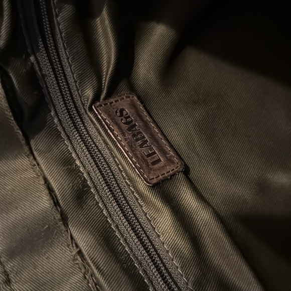 Leabags Leather messenger laptop computer bag dark brown (TD) - Picture 5 of 8